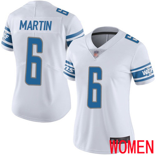 Detroit Lions Limited White Women Sam Martin Road Jersey NFL Football 6 Vapor Untouchable
